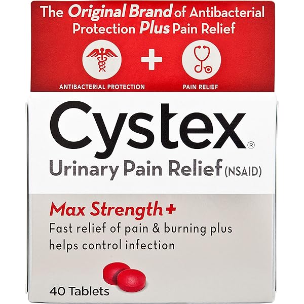 CYSTEX URINARY PAIN RELIEF TABLETS | FAST UTI TREATMENT | CONTROLS FREQUENT URINATION | KEEPS URINARY TRACT INFECTION FROM WORSENING | 40 TABLETS