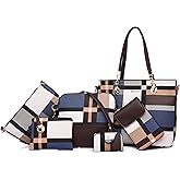 OTMIPIML Purses and Handbags for Women Synthetic Leather Tote Crossbody Bags Satchel Purses Set 6pcs | Set, 6pcs, Set, 6pcs