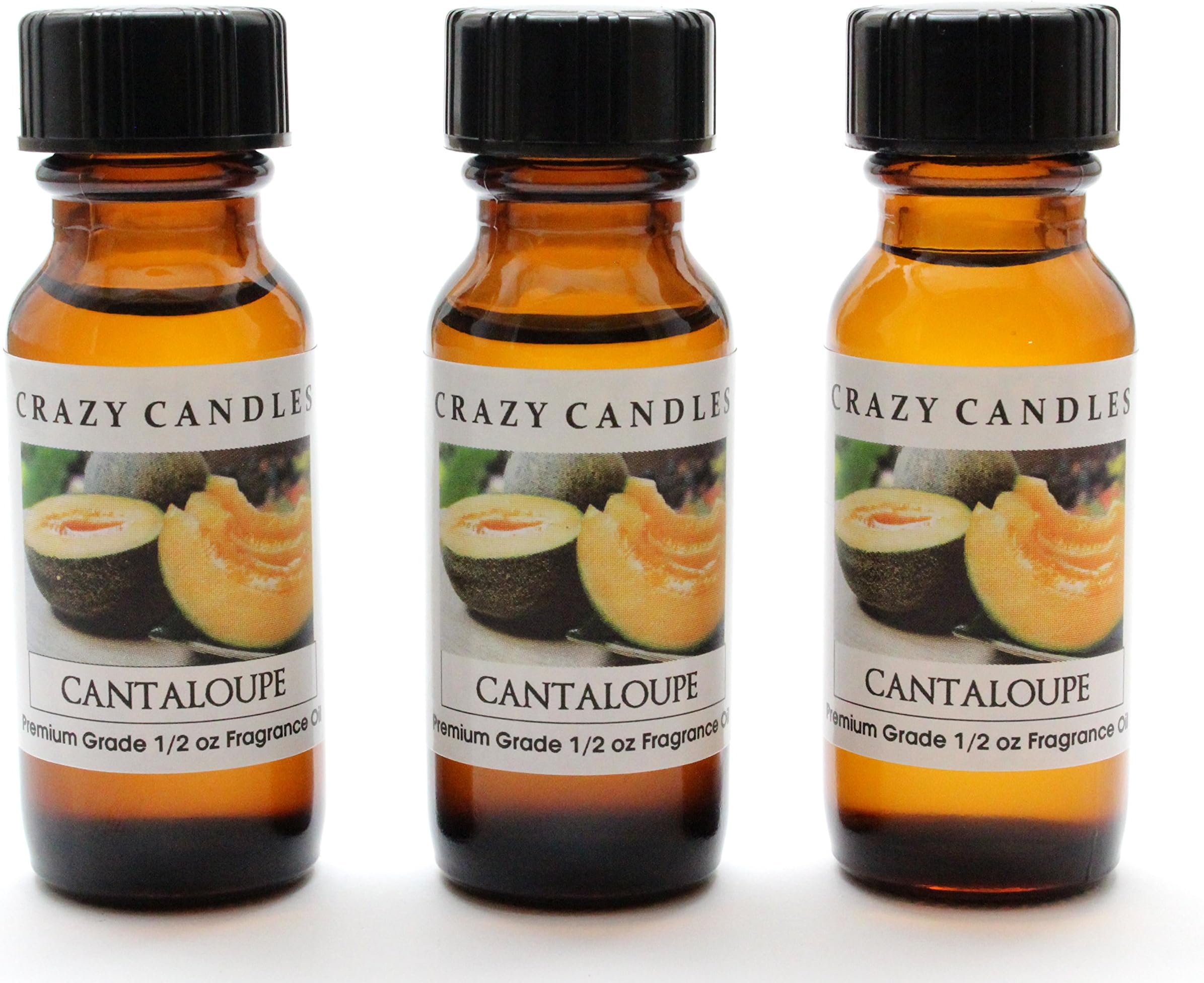 Cantaloupe 3 Bottles 1/2 FL Oz Each (15ml) Premium Grade Scented Fragrance Oil