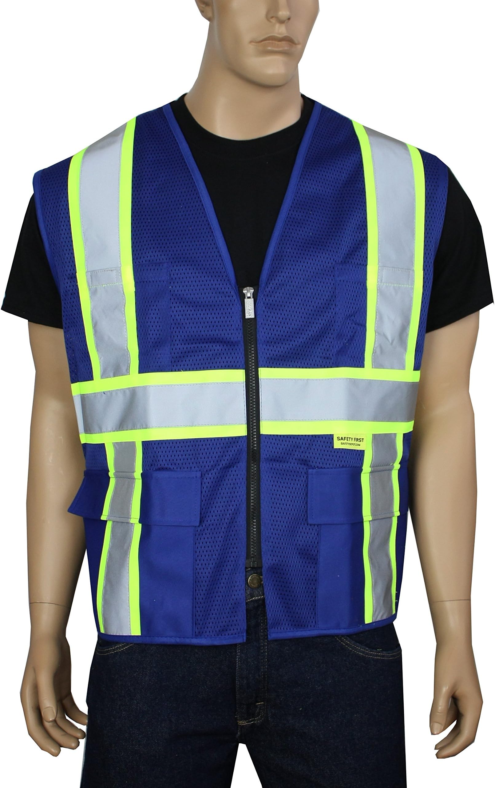 SAFETY DEPOT MP40-RB PROFESSIONAL MESH ROYAL BLUE VEST (4XL)