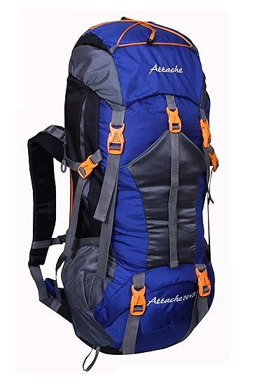 ATTACHE Polyester 75 Ltr Blue Trekking Backpacks