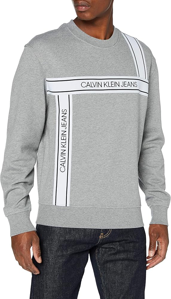 calvin klein grey jumper mens