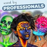 Blue Squid PRO Face Paint 30g Red White Blue Water-Based Pro Cake view 2