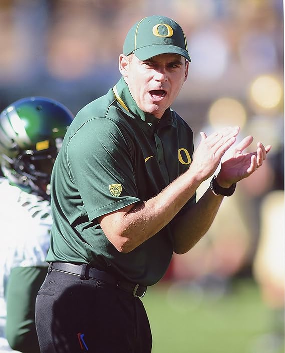 COACH MARK HELFRICH OREGON DUCKS FOOTBALL 8X10 SPORTS
