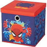 Idea Nuova Marvel Spiderman Collapsible Fabric Storage Cube,10&rdquo; Organizer Bin with Lid for Bedroom, Playroom, and Closet