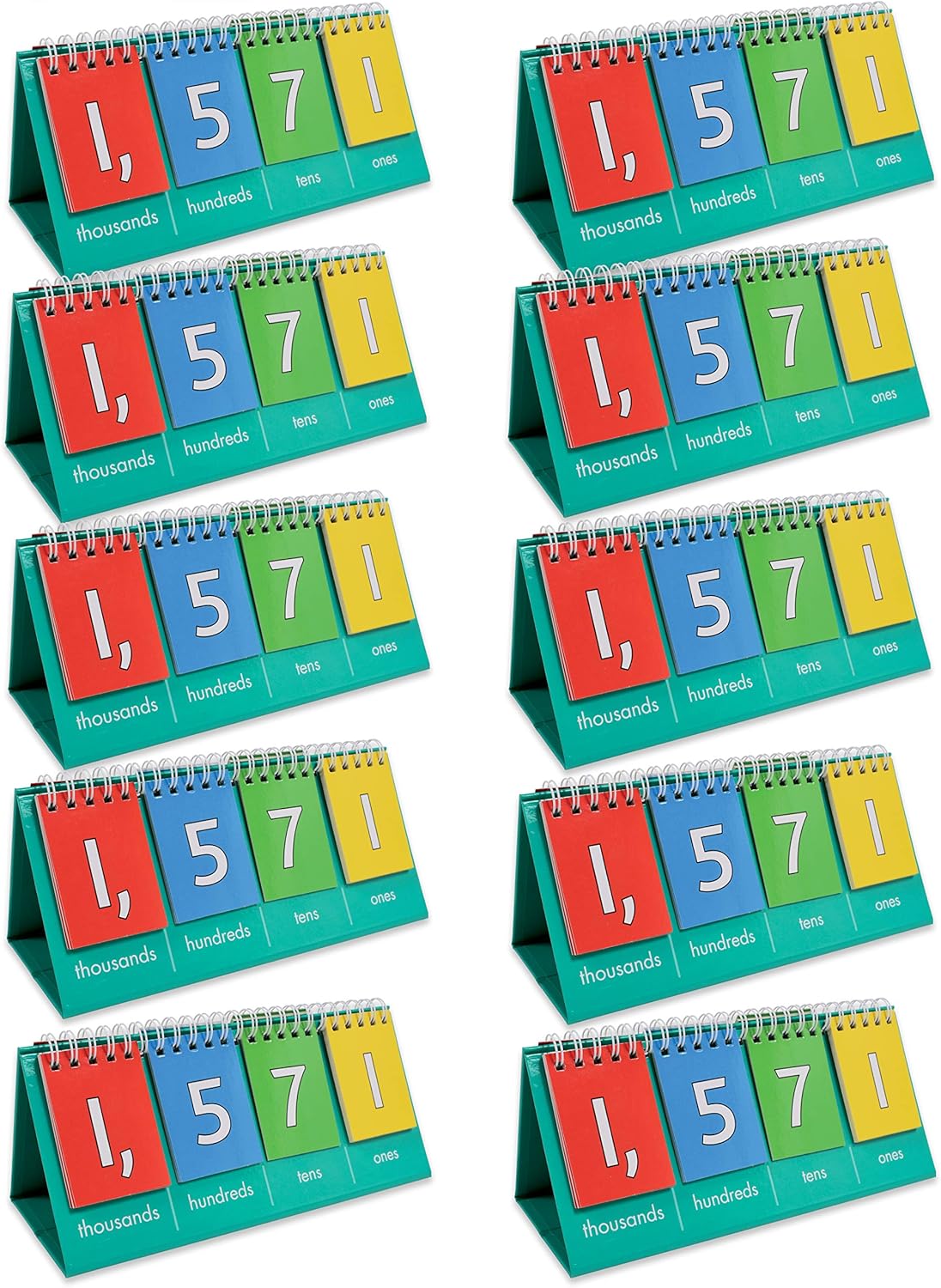 Edx Education Student Place Value Flip Chart - Thousands - Learn to Count by Ones, Tens, Hundreds and Thousands: Office Products