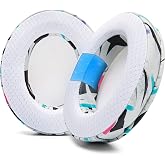 WC Freeze Arctis Nova - Cooling Gel Earpads for Arctis Nova Pro Wired, 7, 5 | Made by Wicked Cushions | Also fits Nova 4, 3, 1 (Does Not Fit Nova Pro Wireless). Fabric, Cooling Gel | 90's White