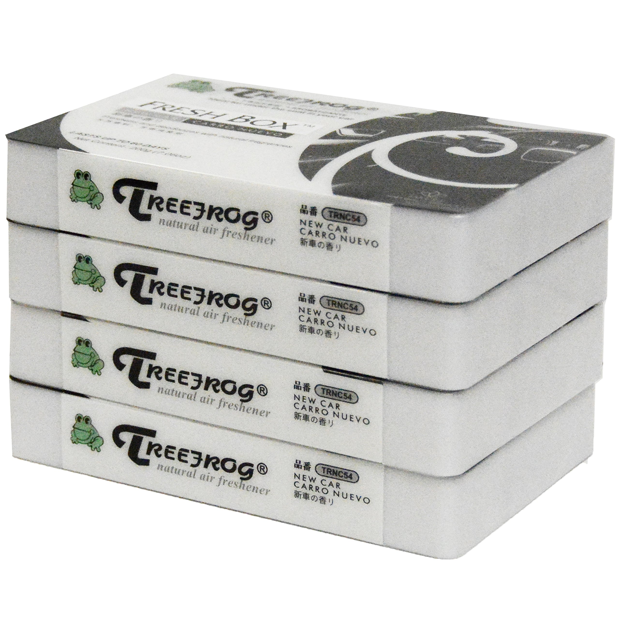New Car Scent 4 Pack, Treefrog Natural Air Freshener Fresh Box (AKA Xtreme Fresh)