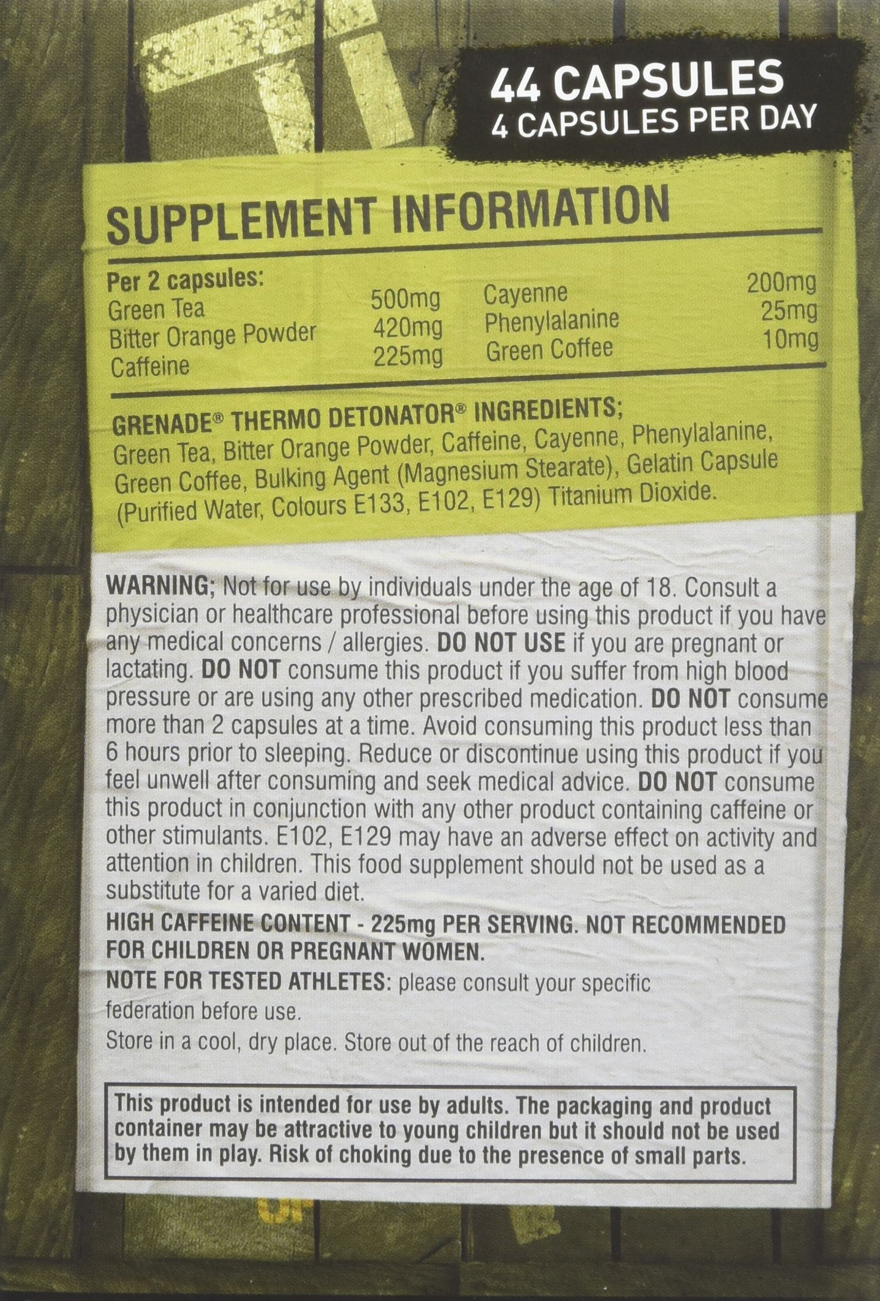 Grenade Thermo Detonator Weight Management Capsules Pack of 44