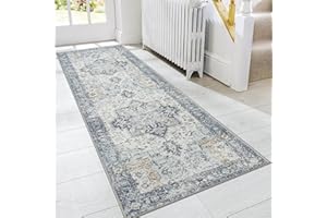GENIMO Area Runner Rugs 2x5 for Living Room, Non-Slip Machine Washable Rug for Hallway Kitchen, Low Pile Print Rug for Bedroo
