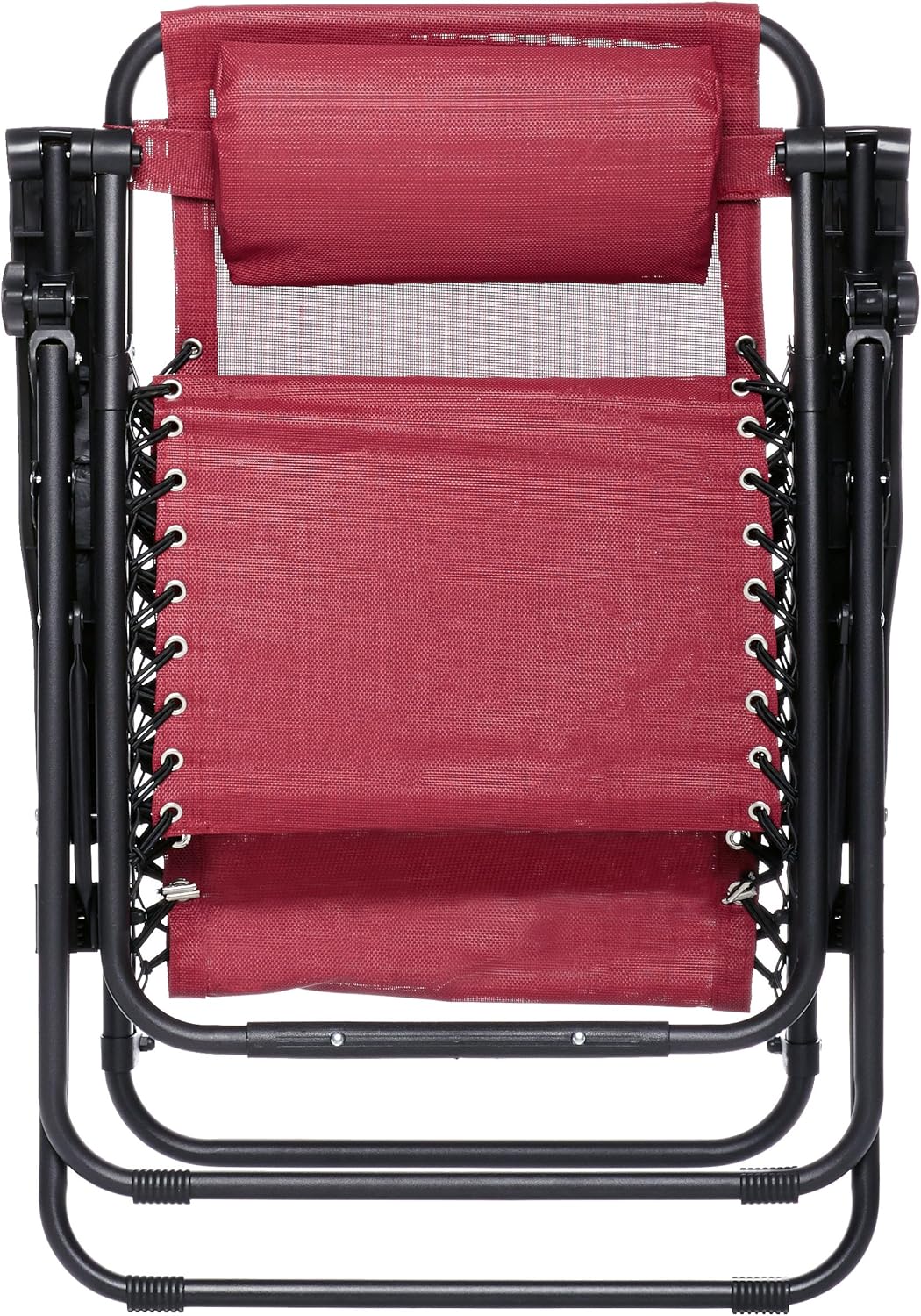 Basics Outdoor Zero Gravity Lounge Folding Chair, Burgundy : Furniture & Decor