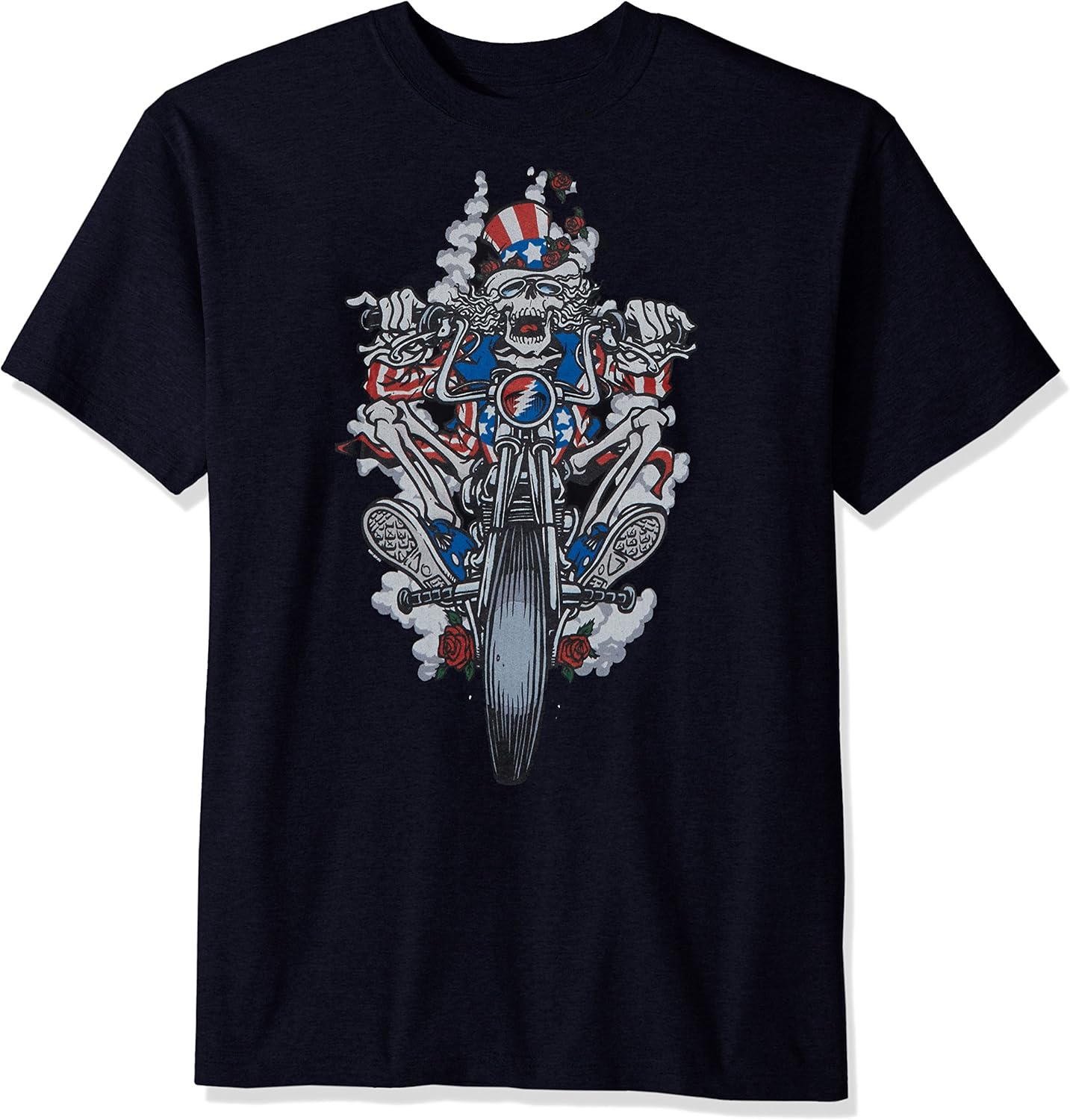 Liquid Blue Men's Plus Size Grateful Dead Moto Sam Short Sleeve T-Shirt: Clothing