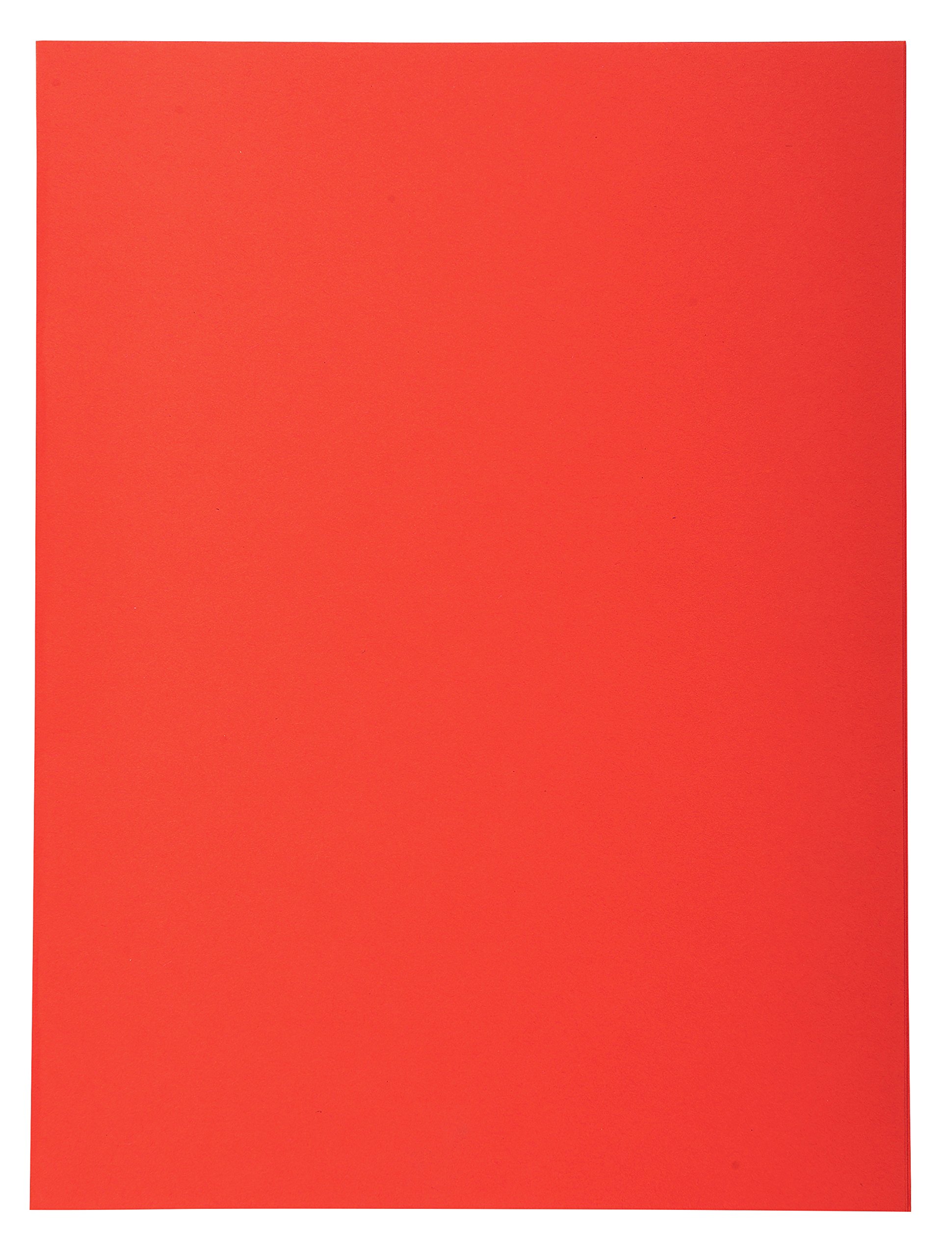 Exacompta - Ref 420212E - Forever Collection - Recycled Square Cut Folder - 240 x 320mm, 170gsm Recycled Board, Blue Angel Certified - Red (Pack of 50)