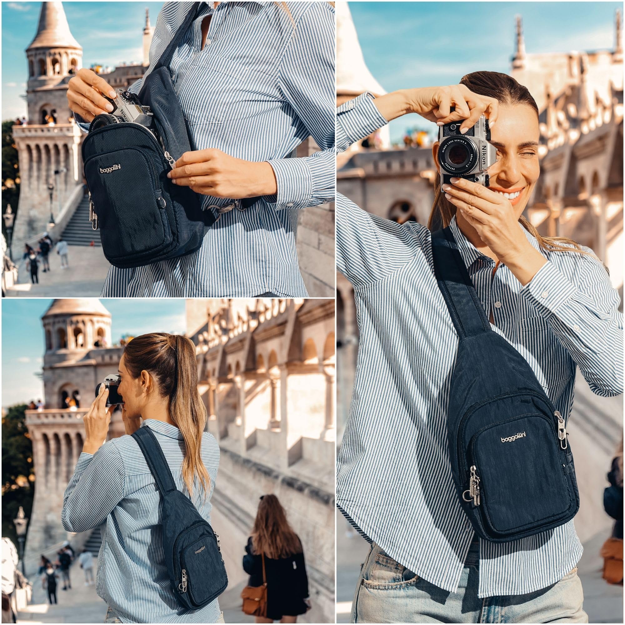 Baggallini womens Securtex Anti-theft Daytripper Sling