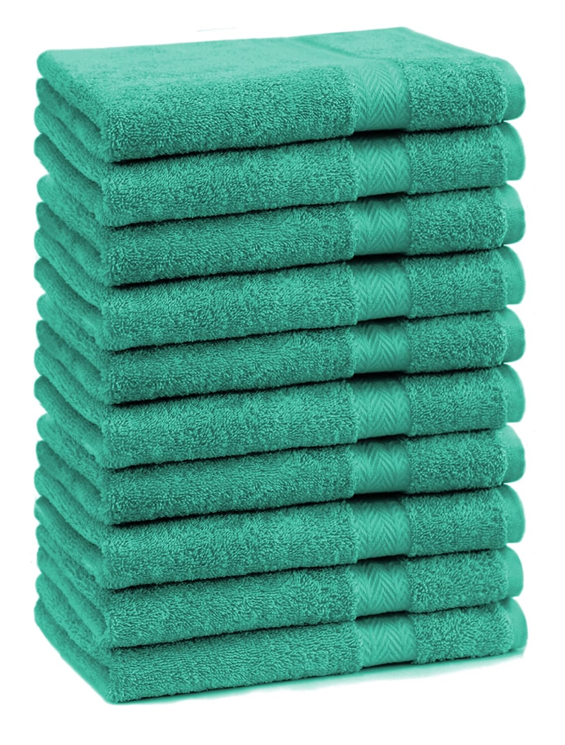 Betz Pack of 10 Guest Towels PREMIUM 100 Cotton 30x50 cm (emerald