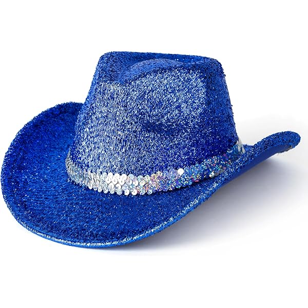3412 Sparkly Sequin Cowboy Hat With Suede String Trim, Purple C.C Sparkly Sequin Cowboy Hat with Suede String Trim, Purple  main image 2