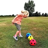 HTI Foam Football Size 5 Blue Red Yellow Durable Play Ball Toy view 3