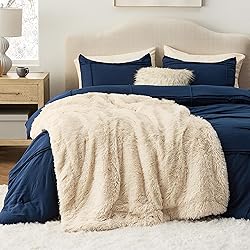 Bedsure Soft Beige Twin Blanket for Bed, Fluffy