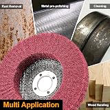 SI FANG 100mm Nylon Fiber Flap Disc 4 inch 320 Grit 5Pcs Polishing Wheel view 7
