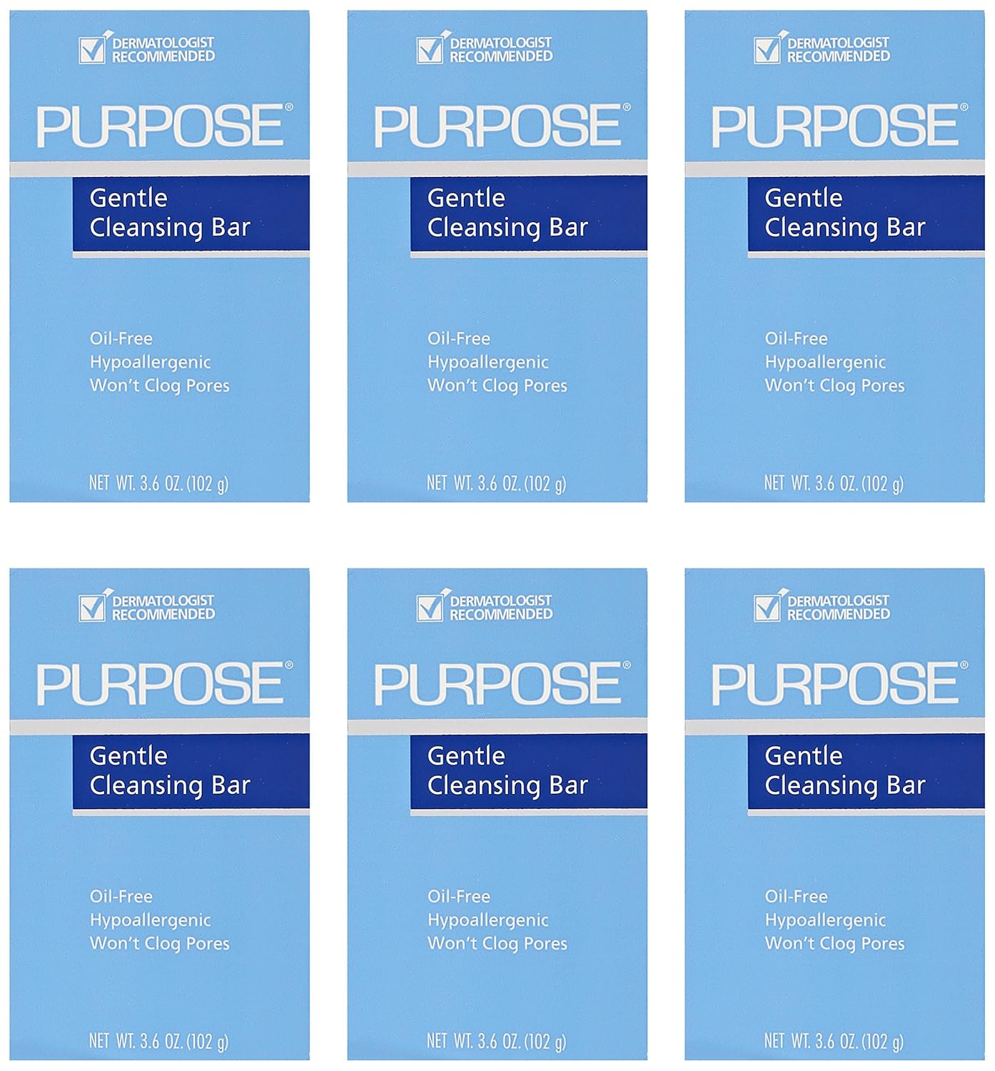 Purpose Gentle Cleansing Bar 3.6 Oz (6 Pack): Beauty