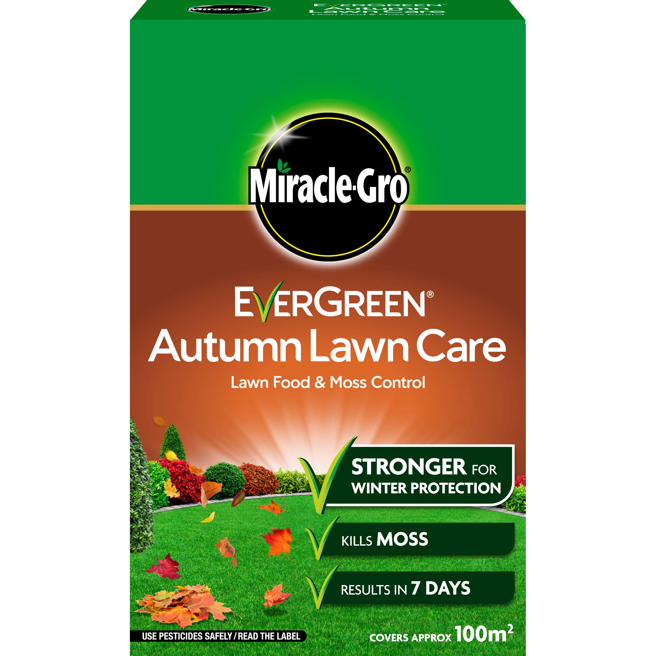 Miracle-Gro EverGreen Autumn Lawn Care, Lawn Food & Moss Control, 3.5 kg, 100 m2