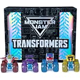 Monster Jam Transformers Monster Trucks Die Cast Vehicle, 1:64 Scale 4-Pack | Official Optimus Prime, Megatron, Starscream &amp; Bumblebee, Real BKT Tires, Pretend Play Gifts for Kids &amp; Collectors Ages 3+
