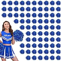 Hooshing Lot De 24 Pompons Noirs Et Rouges Pour Pom-pom Girl