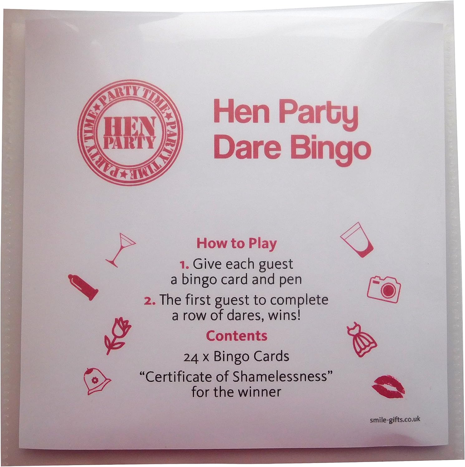 SMILE GIFTS UK Hen Party Dare Bingo Game including 24 Bingo Cards - Get your night going with Hen Party Games, Hen Night Games, Hen Party Bingo, Hen Night Bingo - Image 3