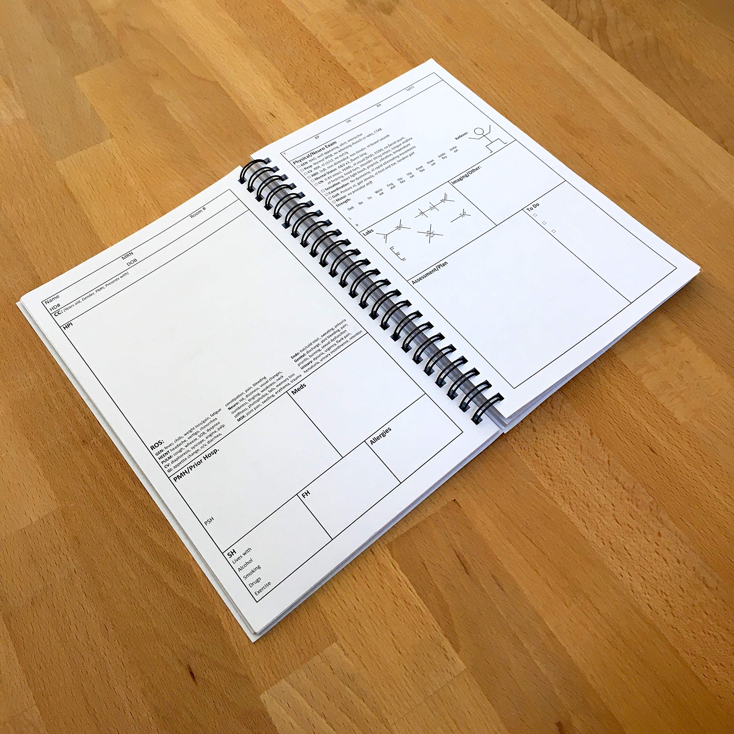 Mua Neurology H&P Notebook Medical History and Physical notebook, 100 ...