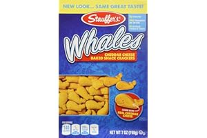 Stauffers Whales Baked Cheddar Snack Crackers, (2) 7 Oz Boxes