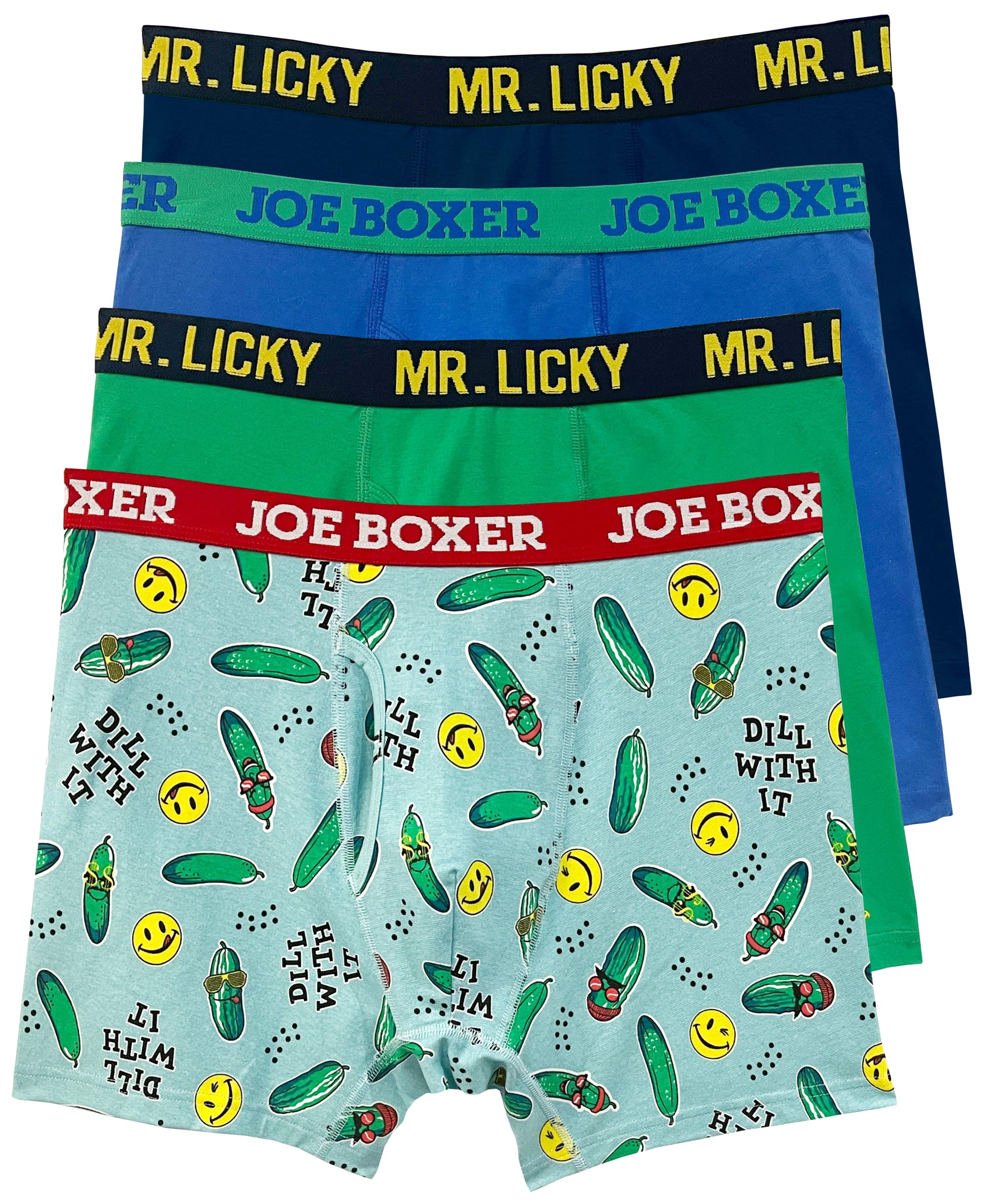 JOE BOXER Mens Boxer Briefs 4-Pack – Dill With It
