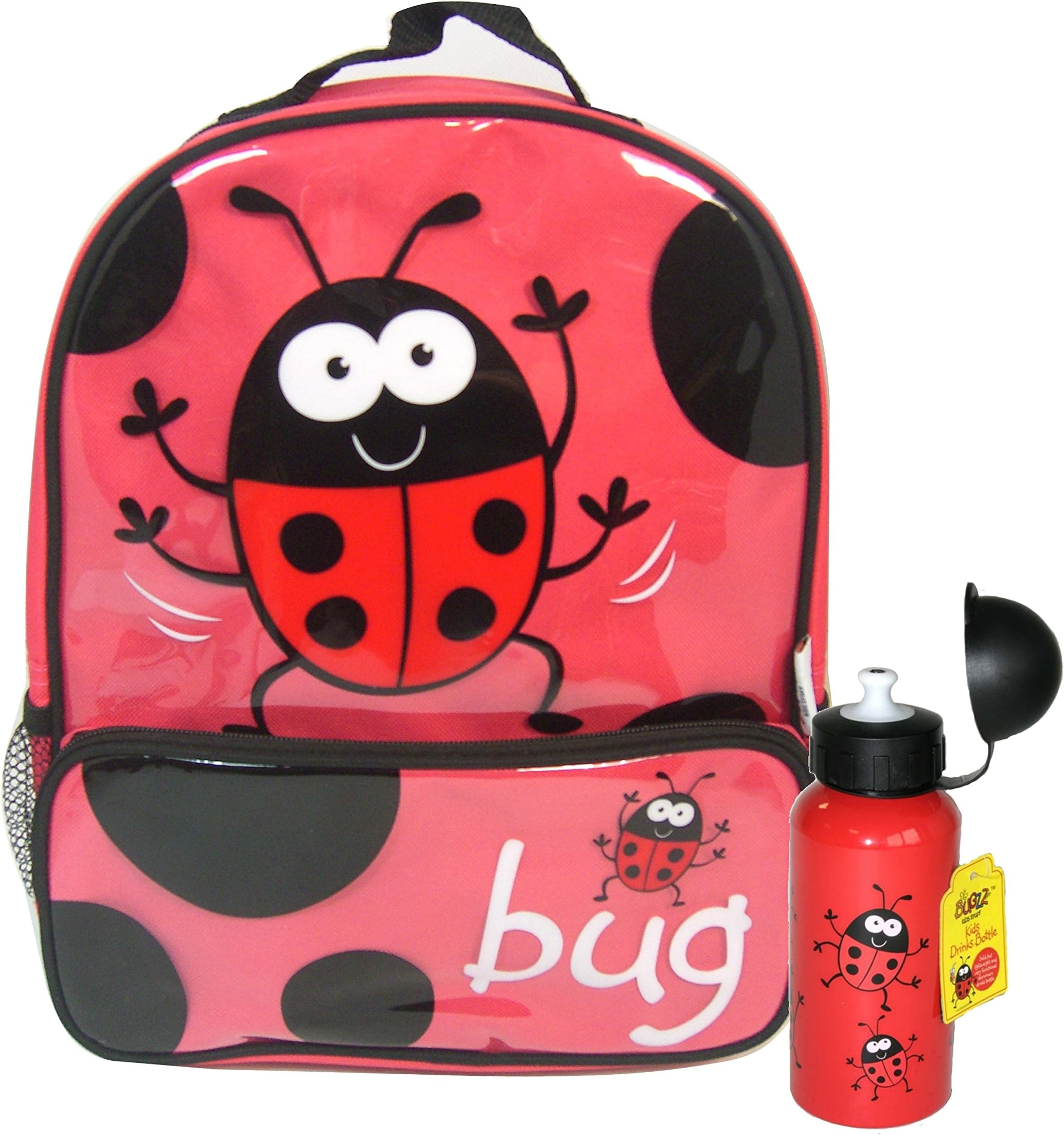 Kids Stuff Children's School Bag Set - Backpack and Drinks Bottle (Ladybug)