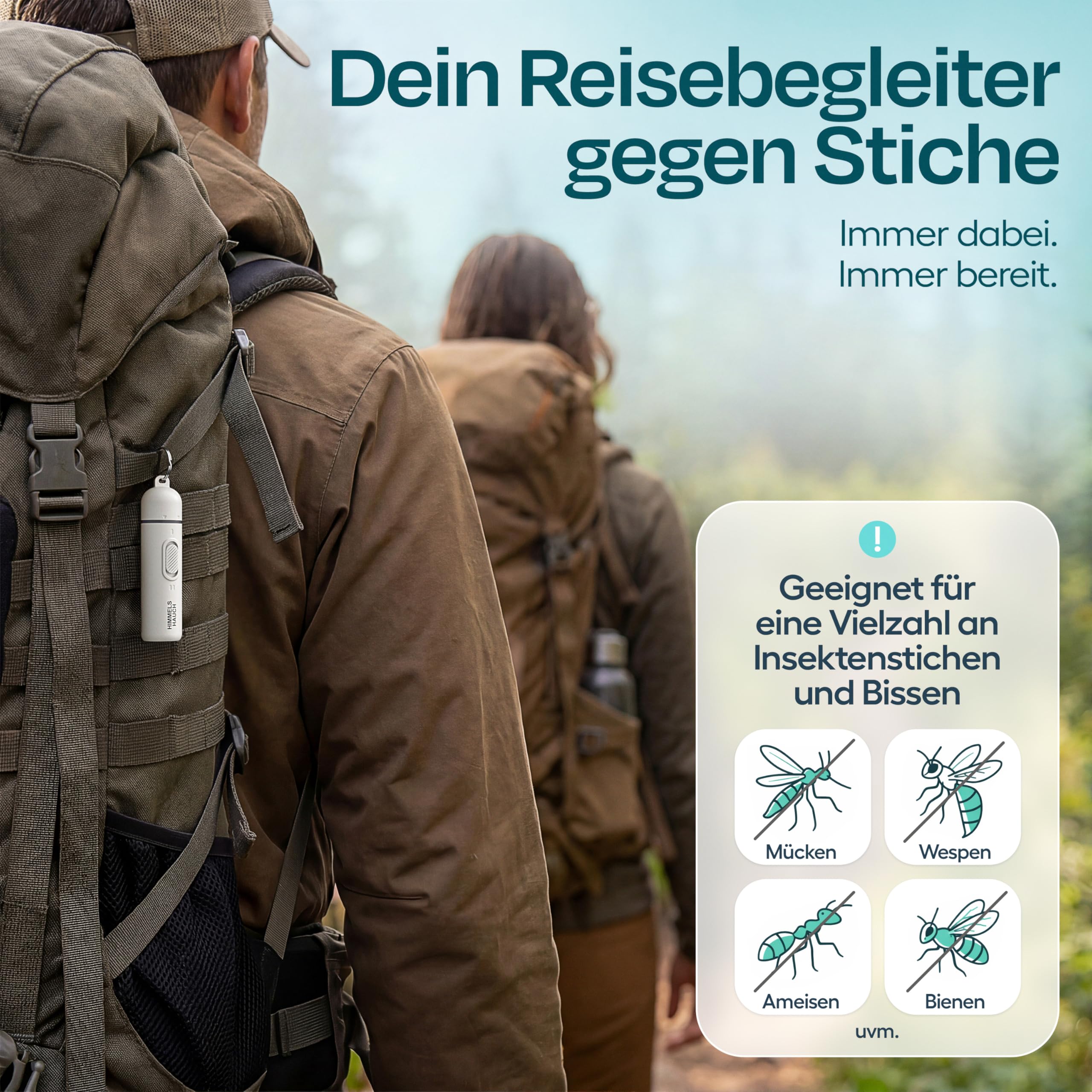 HIMMELSHAUCH MEDICAL Mückenstich Hitzestift | Insektenstichheiler USB C | Elektrischer Stichheiler nach Insektenstichen gegen Wespenstich Gelsenstich Mosquito | Mücken Bite Heat Stift | Mückenstift 6