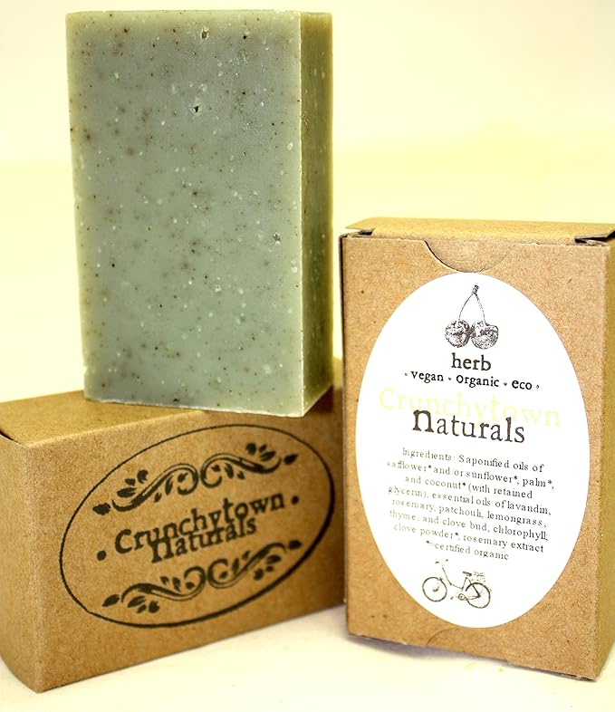 CrunchyTown Naturals Organic Bar Soap 4oz Herb (Thyme