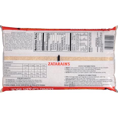 Amazon Com Zatarain S Extra Long Grain Parboiled Rice 10 Lb