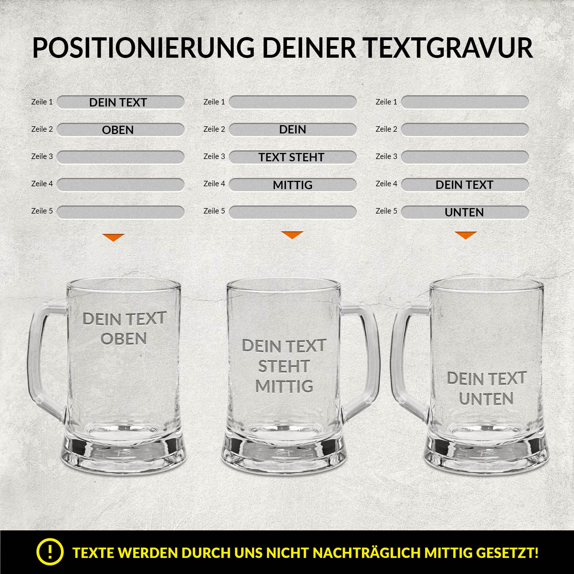Print Royal PR Bierglas mit Gravur - mit Name oder Text - Personalisiertes Geschenk für Biertrinker, Bier Geschenke, graviertes Bierglas Gravur, Weihnachten | Lasergravur, mit Henkel, 450 ml 7