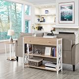 Yaheetech Console Table 100x29.5x81 cm Light Oak with Drawer and Shelves view 3
