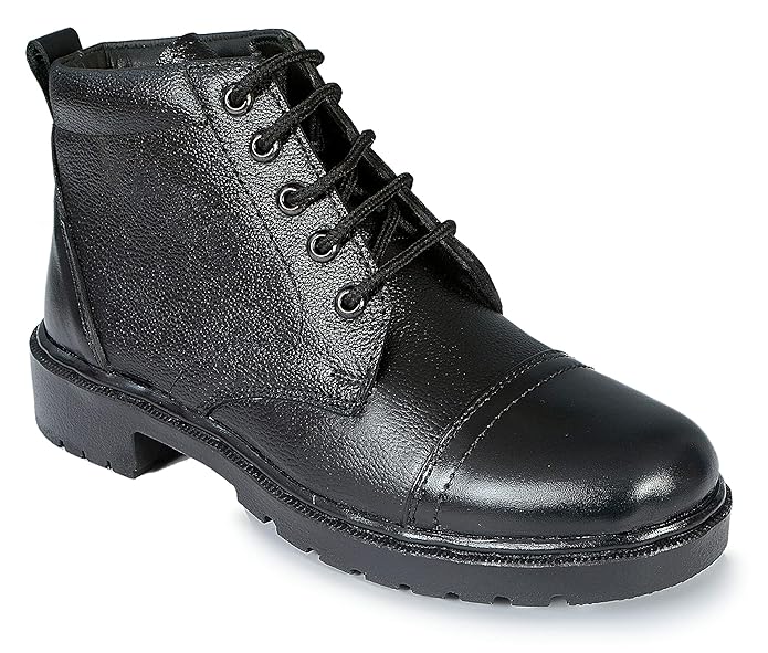 Buy VPSC Pure Leather Ankle Police Boot for Men`s (6, Black) at Amazon.in