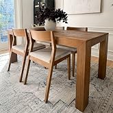Plank+Beam Modern 72 Inch Dining Table, Rectangular, Pecan Wirebrush | Non-Toxic Finishes, Versatile Design, Modern Design, Easy Assembly, Modern Style, Quick Setup, Solid Wood