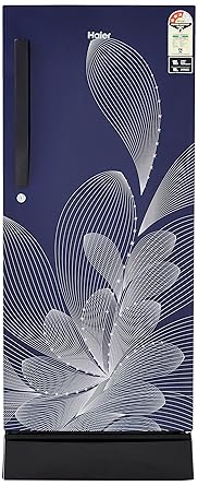 Haier 195 L 3 Star Direct Cool Single Door Refrigerator(HRD-1953PMO, Marine Ornate, Base Stand with Drawer)