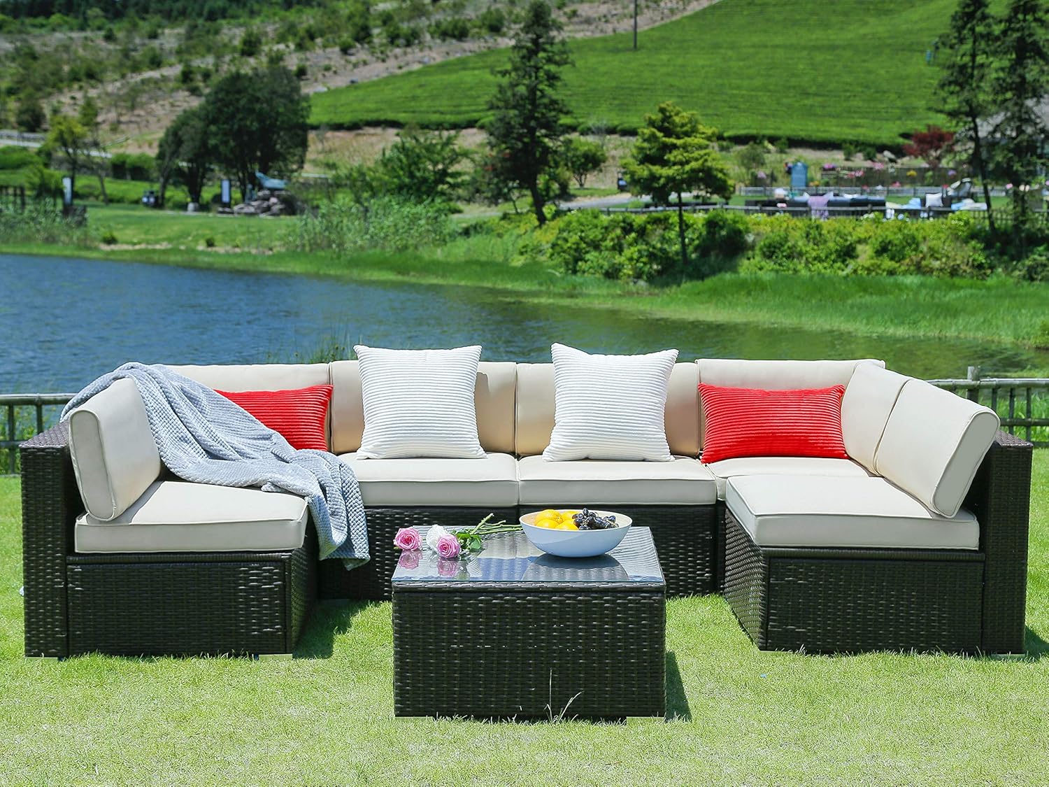 Best large round pillow outdoor patio furniture