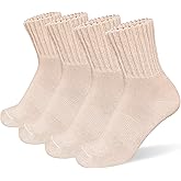suaskk Womens Thick Cushioned Thermal Boot Socks Warm Cozy Crew Socks 4 Pairs