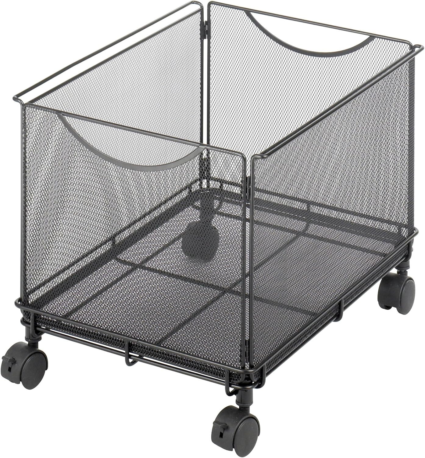 Safco Products 5211BL Onyx Mesh Rolling File Cube, Letter Size, Black: Home & Kitchen