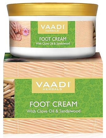Vaadi Herbals Foot Cream, Clove and Sandal Oil, 150g