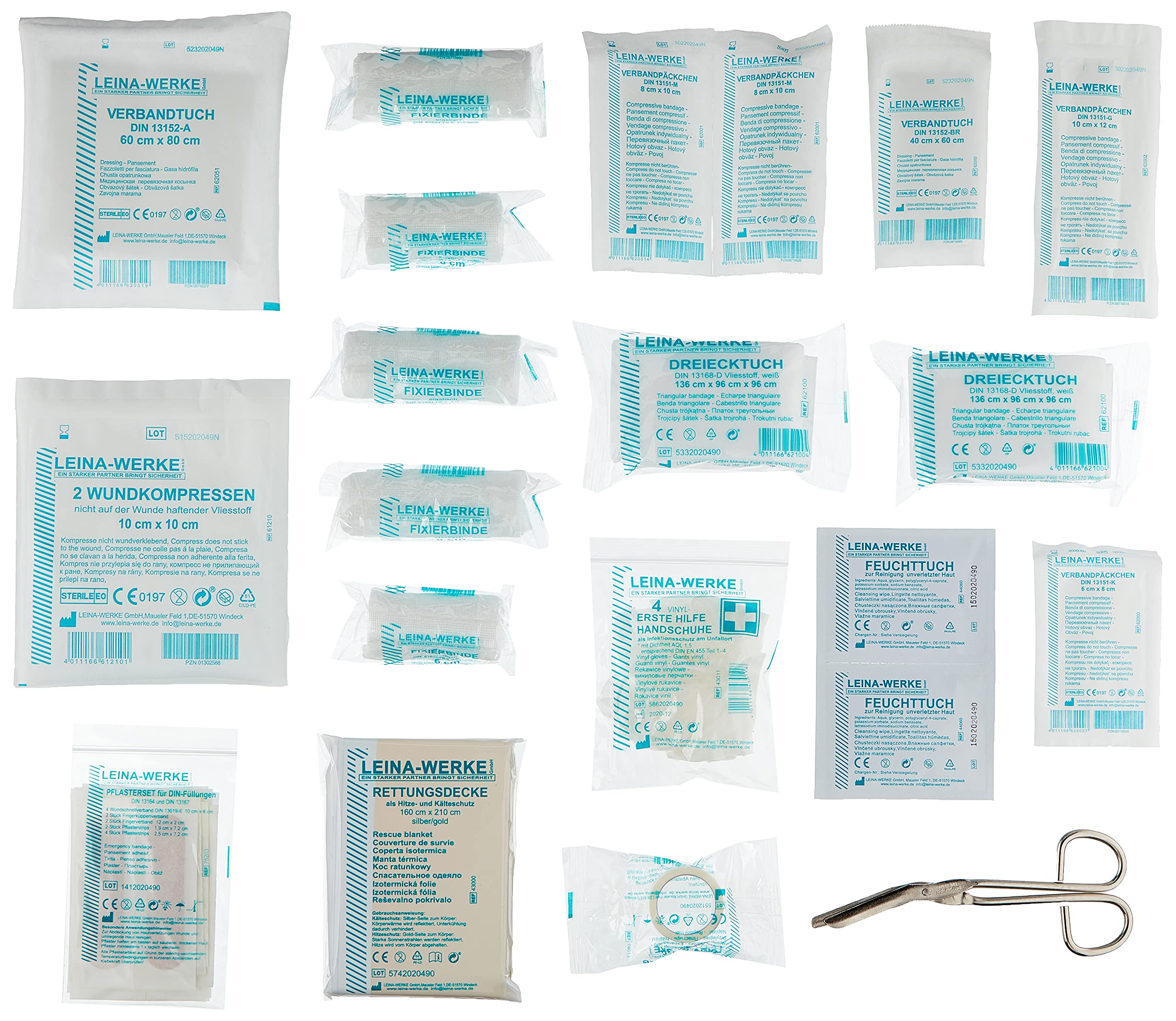 Leina 12010 Complete Set DIN 13164 with Inside Foil Pocket Star