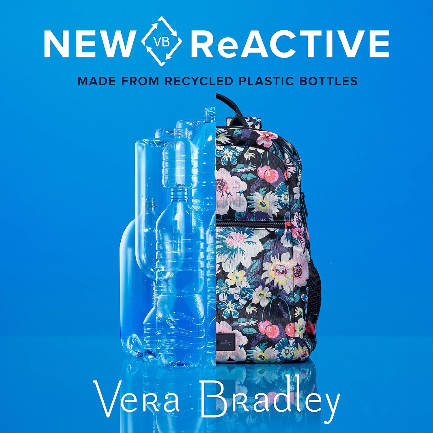 Vera Bradley Recycled Lighten Up Reactive Mini Sling Backpack, Gray Heather: Shoes