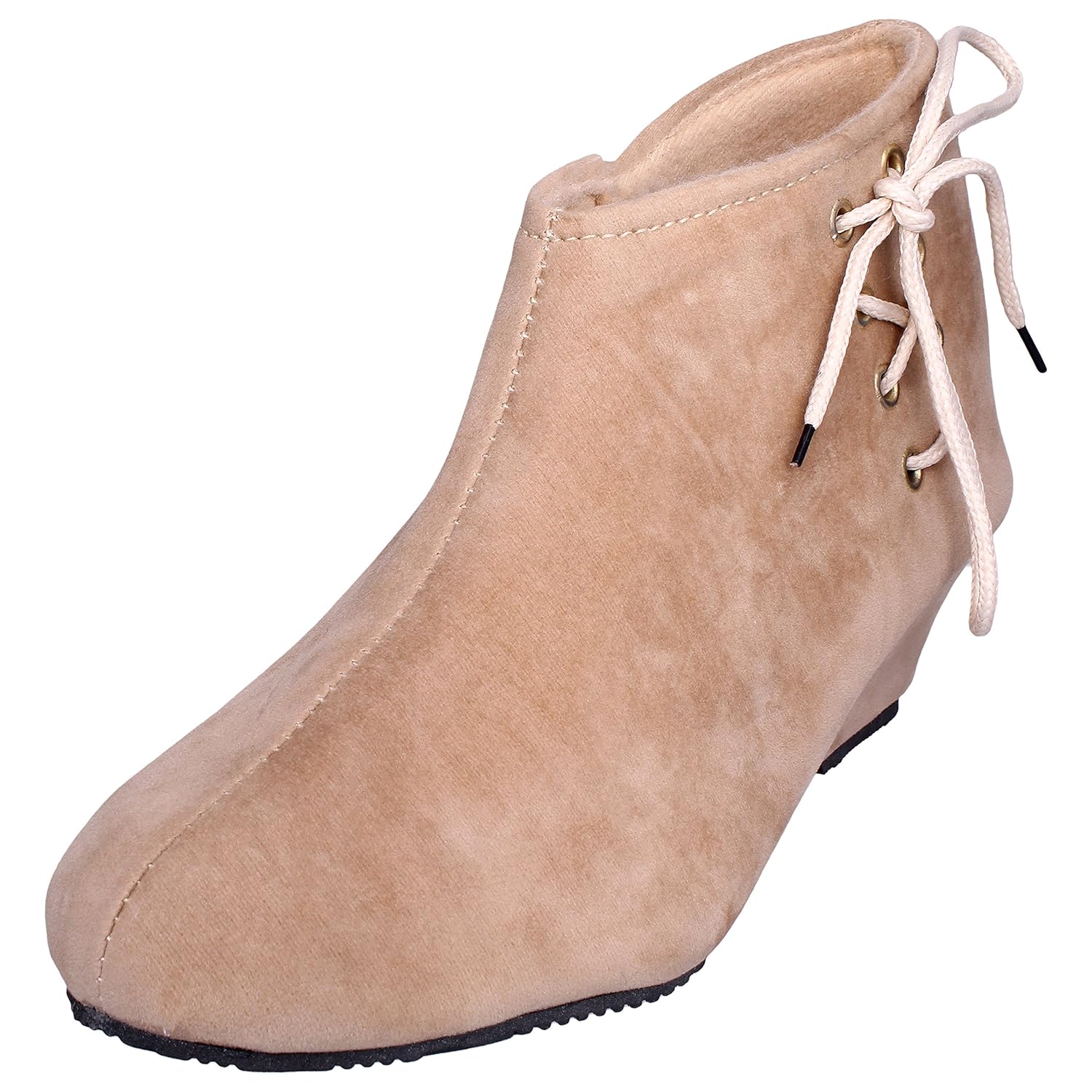 elegandra stylish suede dutch heel boots for women