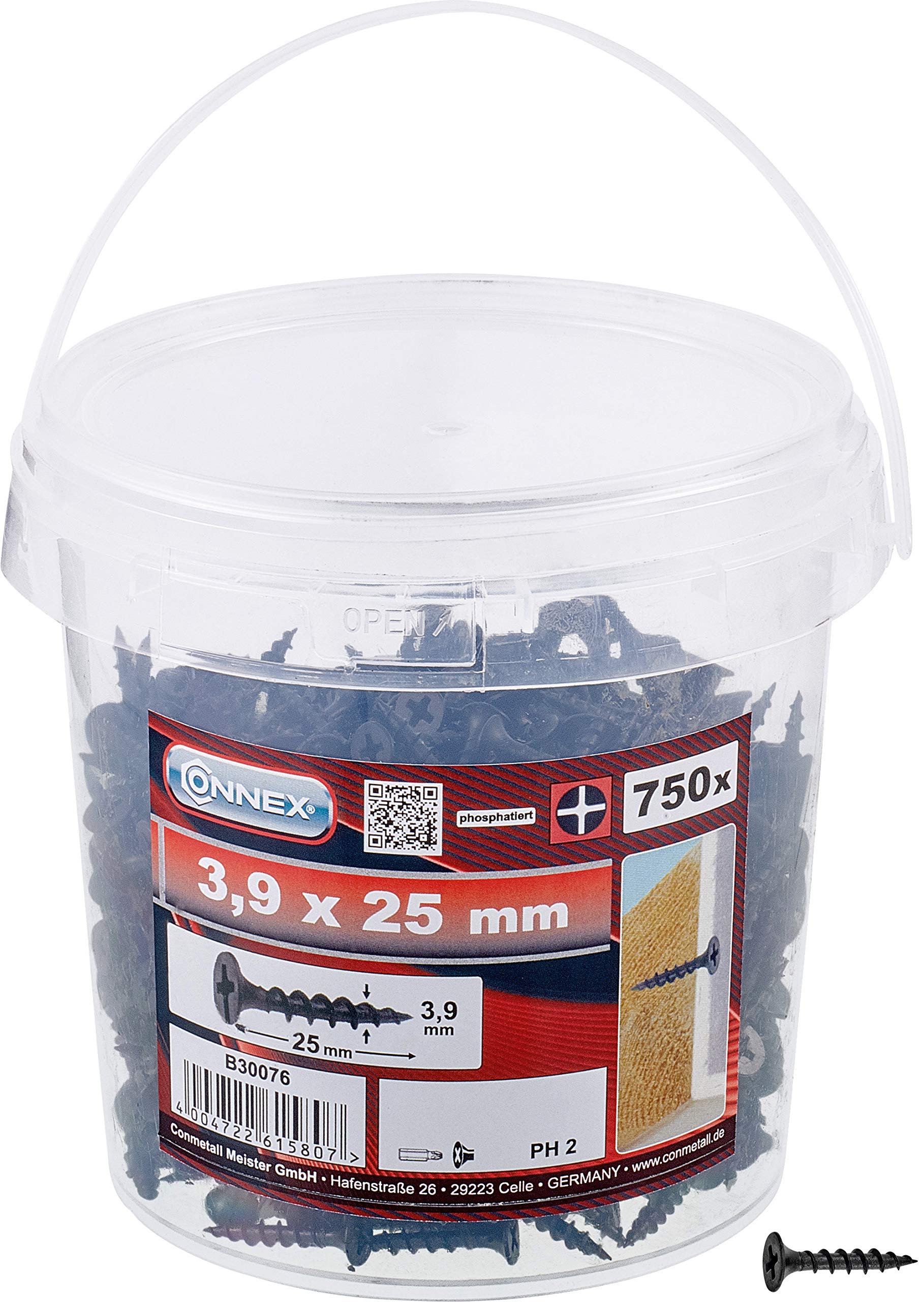 CONNEX B30076 3.5 x 25mm Dry Wall Screws in Bucket