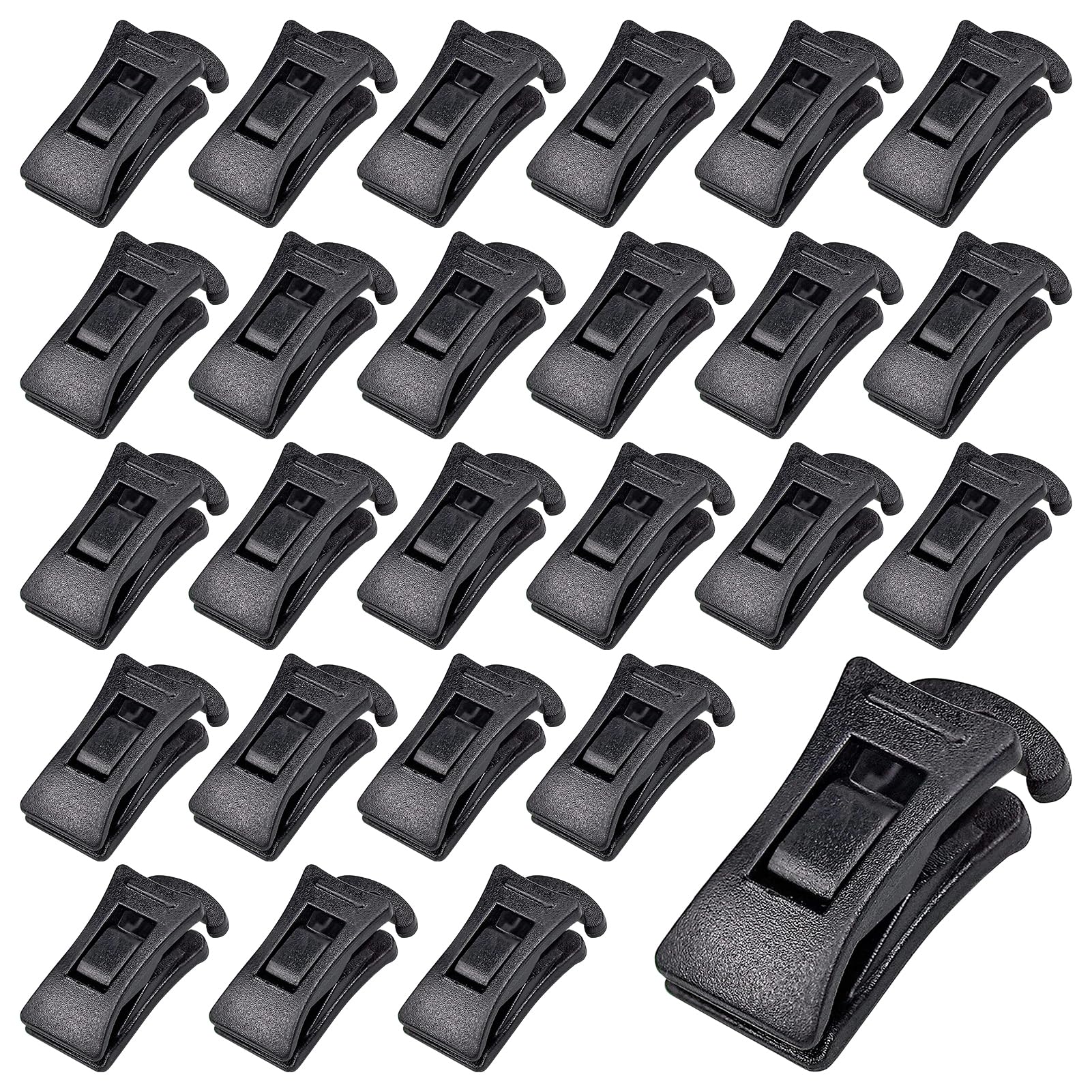 Divono 70 Pcs Black Plastic Utility Sock Clips, Multifunctional Laundry Clips for Socks, Small Hook with Hook