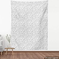 Lunarable Geometric Fabric by The Yard, Mixed Math